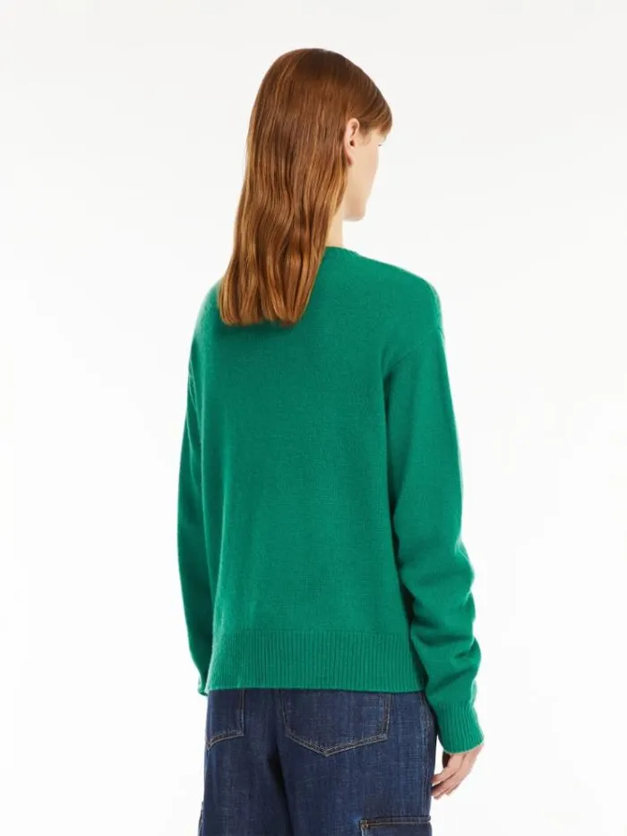 Woman Cashmere Sweater Green Maxmara Knitwear And Sweatshirts Woman Cashmere Sweater Green Maxmara Knitwear And Sweatshirts