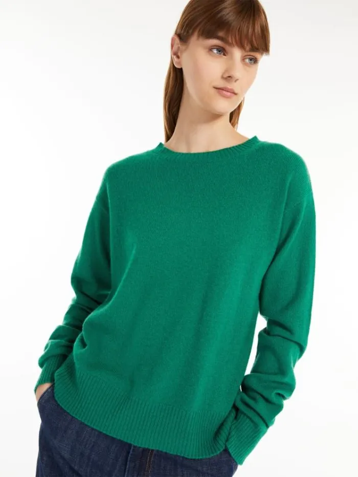 Woman Cashmere Sweater Green Maxmara Knitwear And Sweatshirts Woman Cashmere Sweater Green Maxmara Knitwear And Sweatshirts