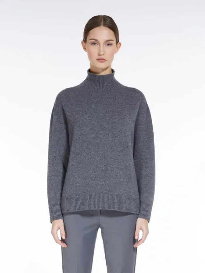 Woman Cashmere Yarn Poloneck Sweater Medium Grey Maxmara Knitwear And Sweatshirts Woman Cashmere Yarn Poloneck Sweater Medium Grey Maxmara Knitwear And Sweatshirts