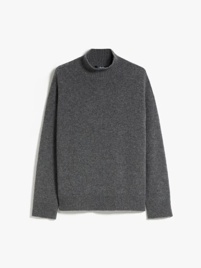 Woman Cashmere Yarn Poloneck Sweater Medium Grey Maxmara Knitwear And Sweatshirts Woman Cashmere Yarn Poloneck Sweater Medium Grey Maxmara Knitwear And Sweatshirts
