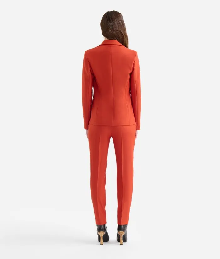 Woman Coats and Jackets Alviero Martini Cavalry Twill Jacket With 1c Mini Buckles Brick Red