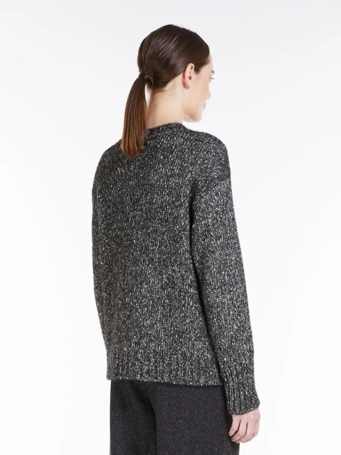 Woman Cotton And Alpaca Sweater Black Maxmara Knitwear And Sweatshirts Woman Cotton And Alpaca Sweater Black Maxmara Knitwear And Sweatshirts