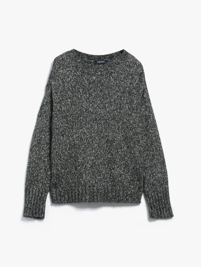 Woman Cotton And Alpaca Sweater Black Maxmara Knitwear And Sweatshirts Woman Cotton And Alpaca Sweater Black Maxmara Knitwear And Sweatshirts