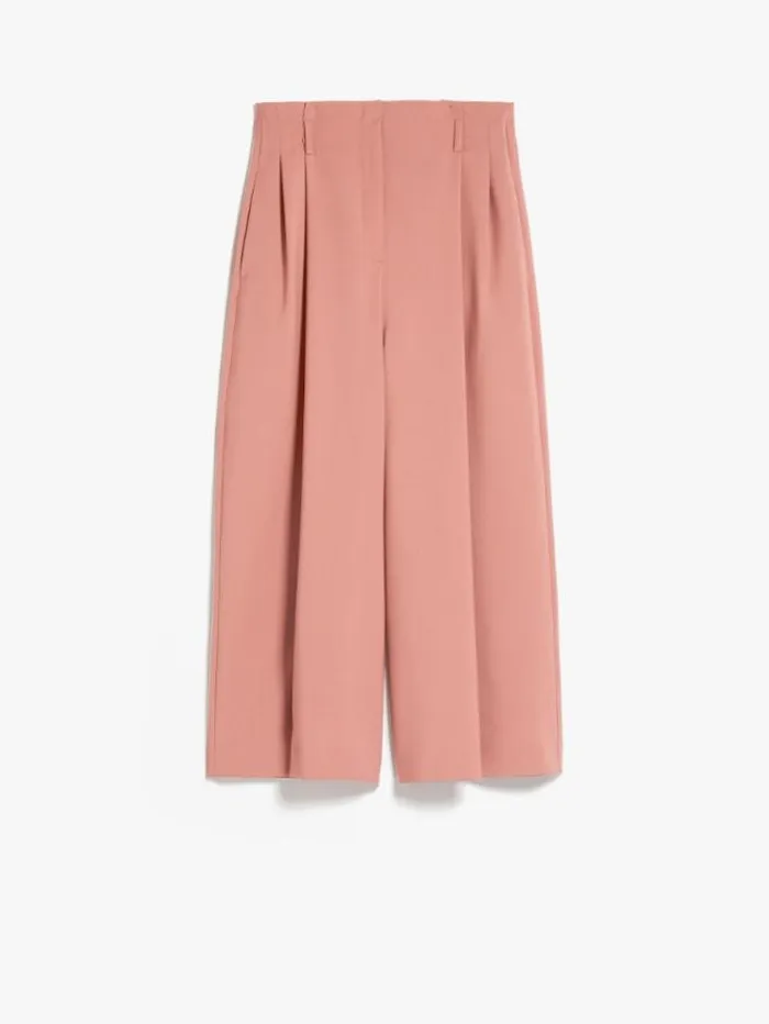 Woman Cropped Trousers In Stretch Wool Terra Cotta Maxmara Suit Woman Cropped Trousers In Stretch Wool Terra Cotta Maxmara Suit