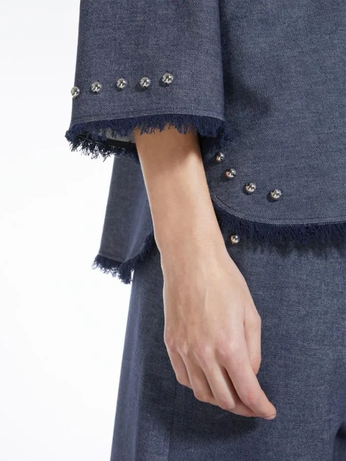 Woman Denimlook Cotton Tunic Midnightblue Maxmara Shirts And Tops Woman Denimlook Cotton Tunic Midnightblue Maxmara Shirts And Tops