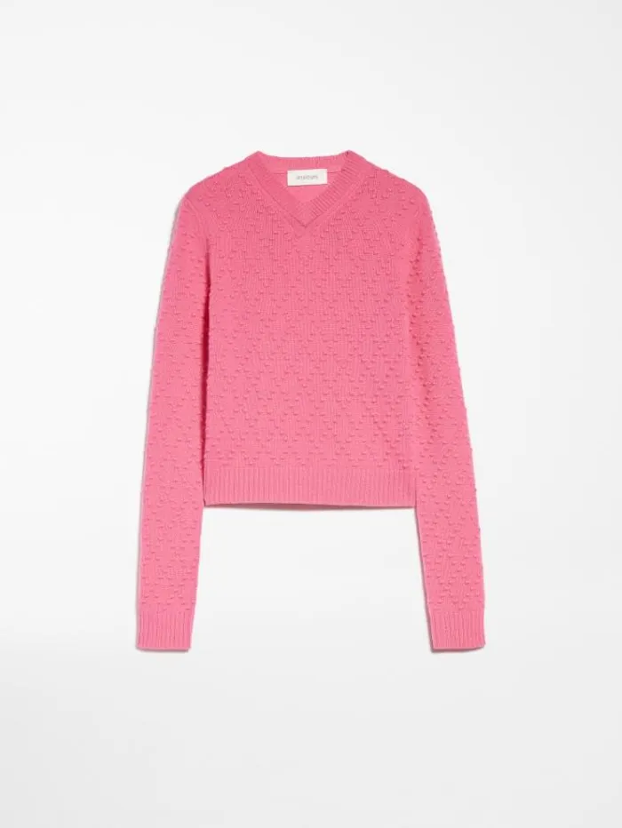 Woman Fancyknit Wool And Cashmere Sweater Pink Maxmara Knitwear And Sweatshirts Woman Fancyknit Wool And Cashmere Sweater Pink Maxmara Knitwear And Sweatshirts