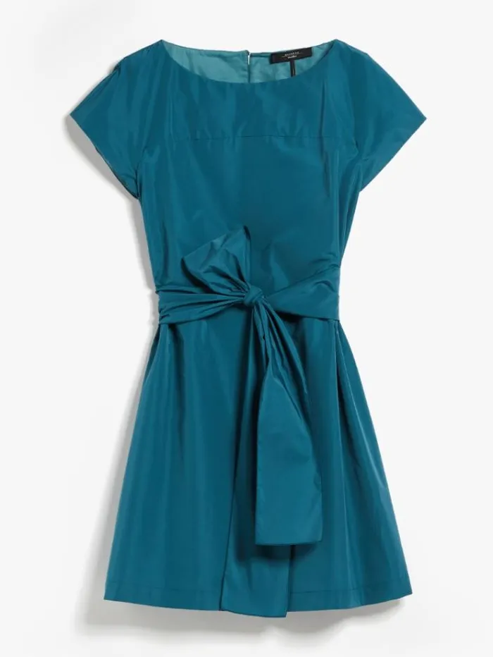 Woman Flared Taffeta Dress Oil Maxmara Dresses Woman Flared Taffeta Dress Oil Maxmara Dresses