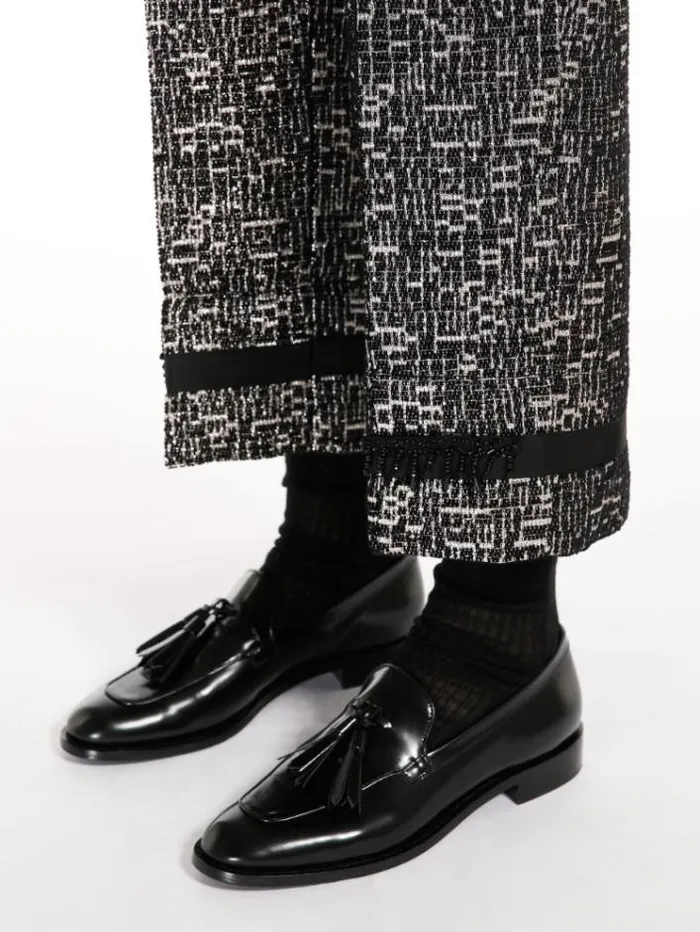 Woman Jacquard Cotton Trousers Black Maxmara Trousers Woman Jacquard Cotton Trousers Black Maxmara Trousers