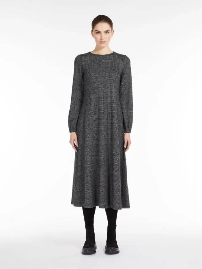 Woman Jacquard Jersey Dress Black Maxmara Dresses