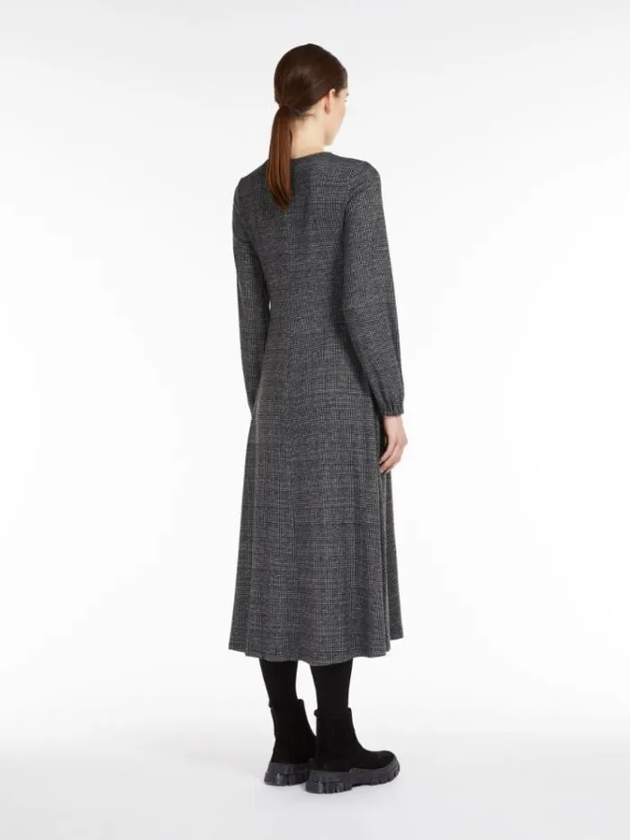 Woman Jacquard Jersey Dress Black Maxmara Dresses Woman Jacquard Jersey Dress Black Maxmara Dresses