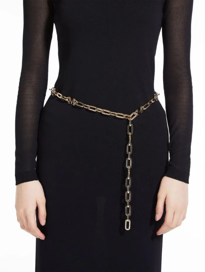 Woman Jewelled Chain Belt Gold Maxmara Belts Woman Jewelled Chain Belt Gold Maxmara Belts