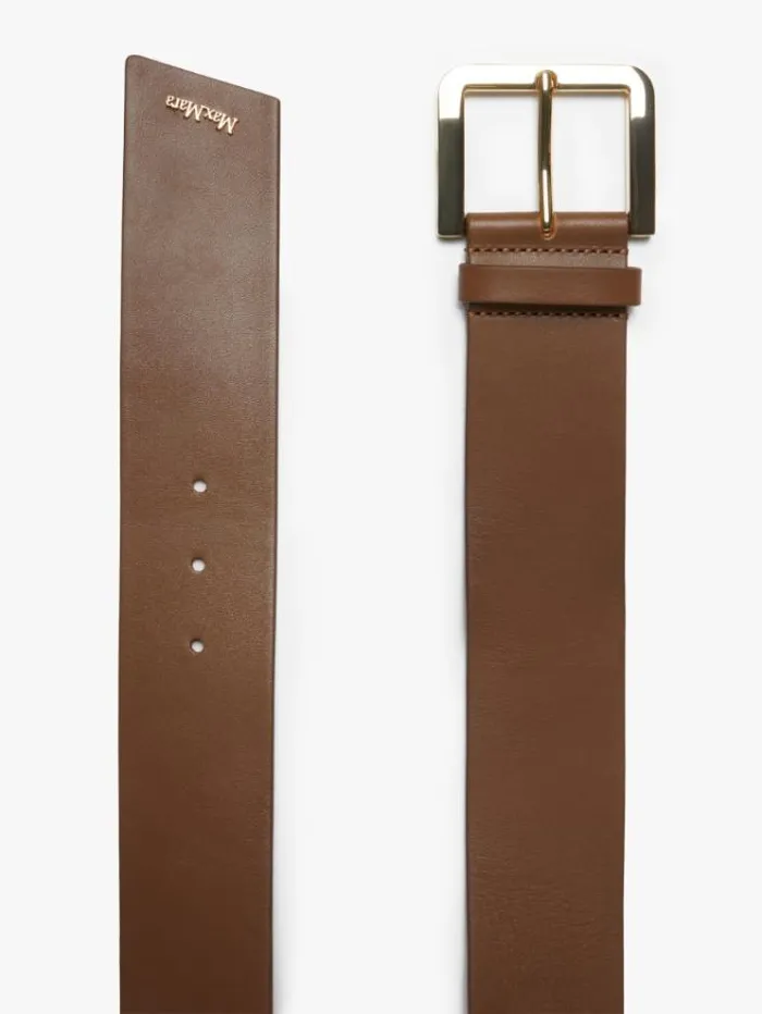 Woman Leather Belt Hazelnut Brown Maxmara Belts