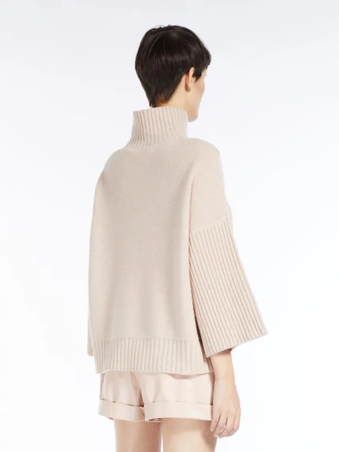 Woman Loose Cashmere Jumper Pink Maxmara Knitwear And Sweatshirts Woman Loose Cashmere Jumper Pink Maxmara Knitwear And Sweatshirts