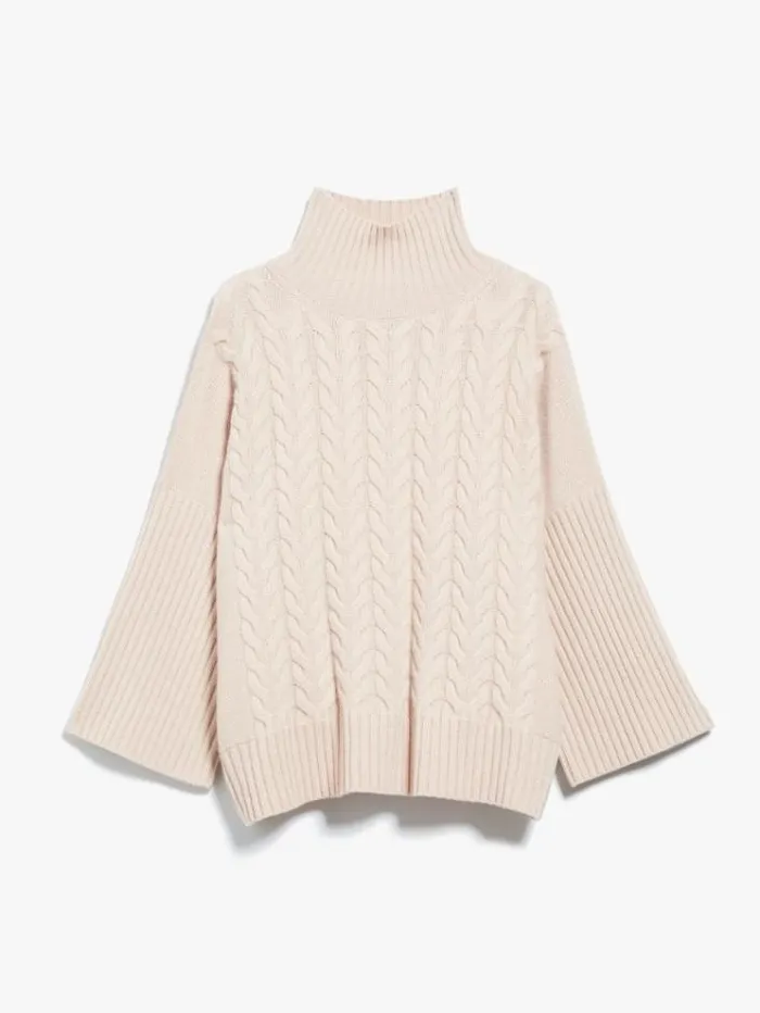 Woman Loose Cashmere Jumper Pink Maxmara Knitwear And Sweatshirts Woman Loose Cashmere Jumper Pink Maxmara Knitwear And Sweatshirts