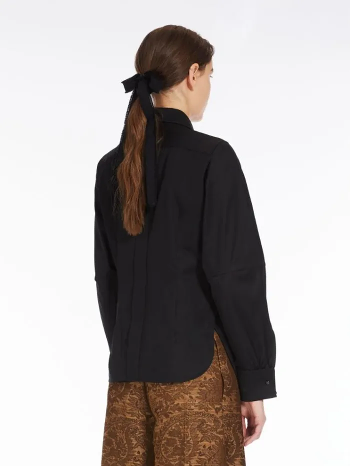 Woman Mensstyle Cotton Shirt Black Maxmara Shirts And Tops Woman Mensstyle Cotton Shirt Black Maxmara Shirts And Tops