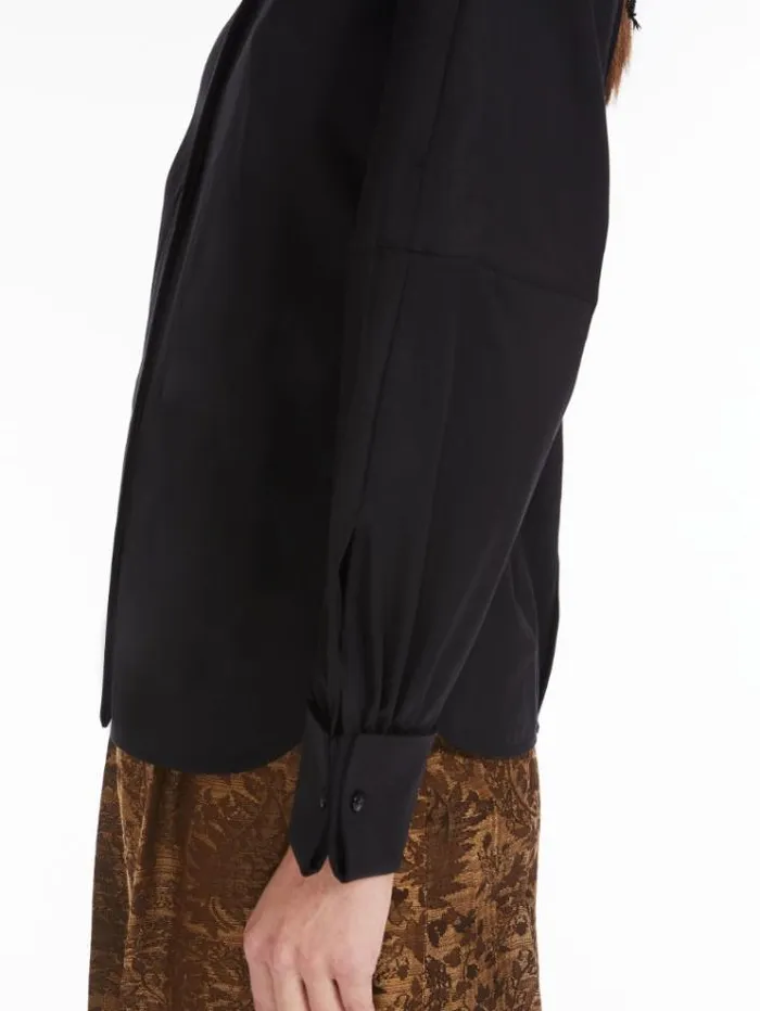 Woman Mensstyle Cotton Shirt Black Maxmara Shirts And Tops Woman Mensstyle Cotton Shirt Black Maxmara Shirts And Tops