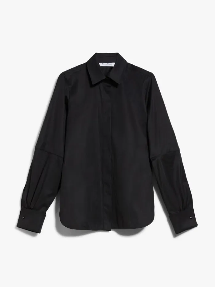Woman Mensstyle Cotton Shirt Black Maxmara Shirts And Tops Woman Mensstyle Cotton Shirt Black Maxmara Shirts And Tops
