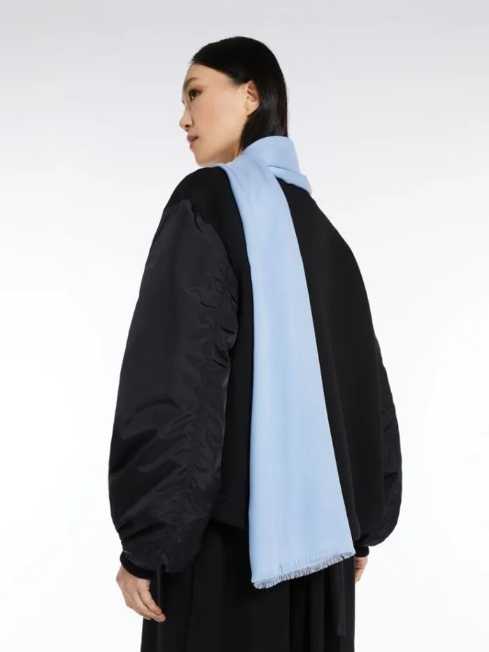 Woman Modal Stole Light Blue Maxmara Scarves And Foulards Woman Modal Stole Light Blue Maxmara Scarves And Foulards