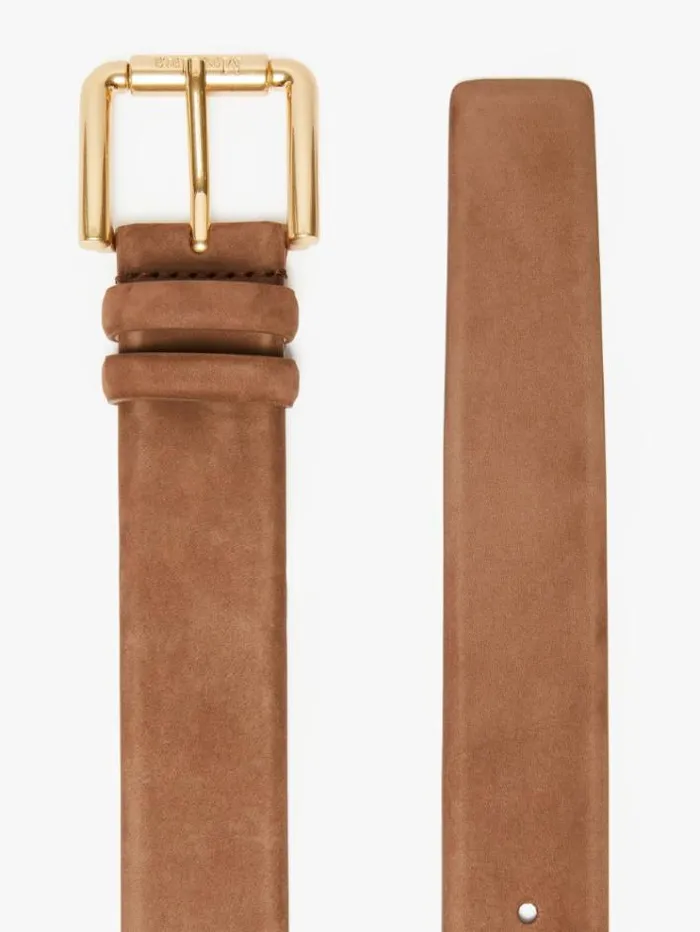 Woman Nubuck Belt Tobacco Maxmara Belts