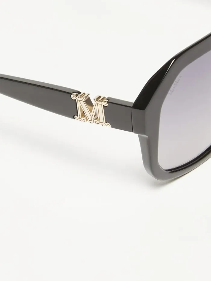 Woman Oversized Sunglasses Black Maxmara Eyewear Woman Oversized Sunglasses Black Maxmara Eyewear