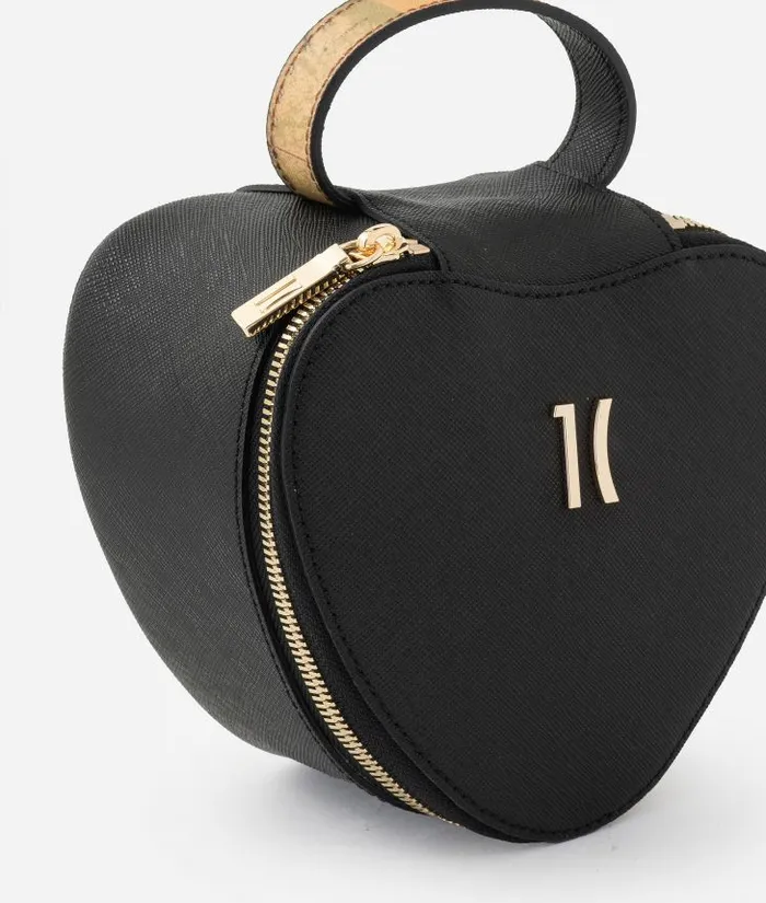 Woman Pouches and Toiletry Bags Alviero Martini Flying City HeartShaped Beauty Case Black