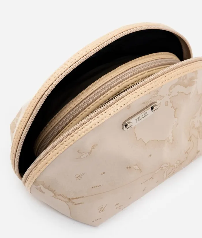 Woman Pouches and Toiletry Bags Alviero Martini Small Case Kit 3 Pouches In Beige Rubberized Fabric