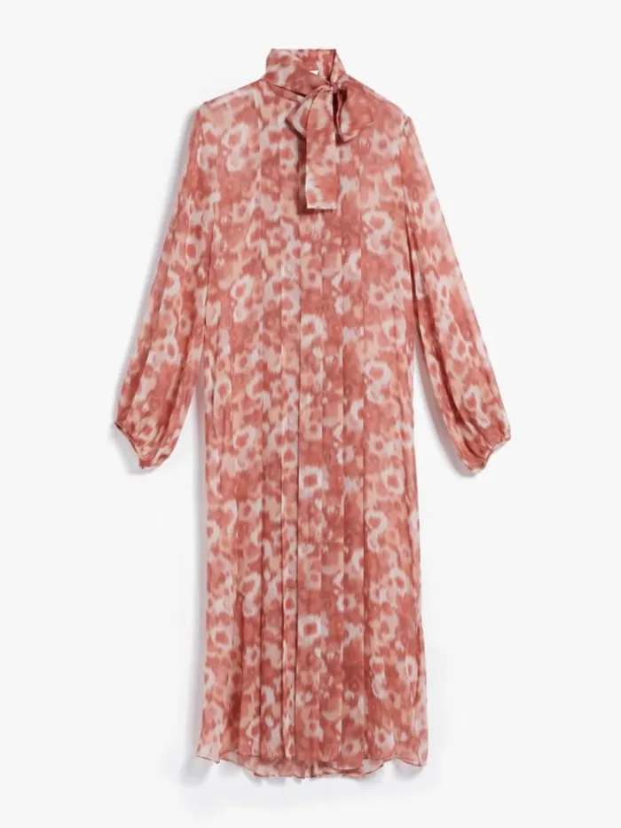 Woman Printed Georgette Dress Antique Rose Maxmara Dresses Woman Printed Georgette Dress Antique Rose Maxmara Dresses