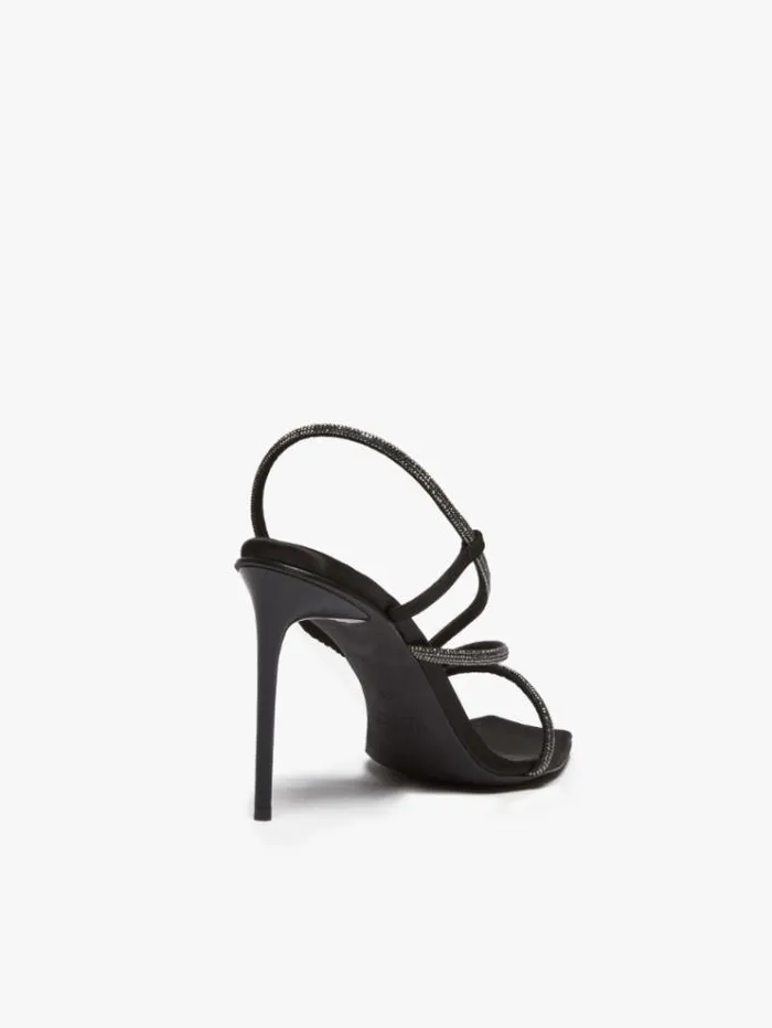 Woman Sandalswith Micro Crystals Black Maxmara Dcollet Woman Sandalswith Micro Crystals Black Maxmara Dcollet