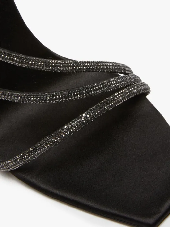 Woman Sandalswith Micro Crystals Black Maxmara Dcollet Woman Sandalswith Micro Crystals Black Maxmara Dcollet