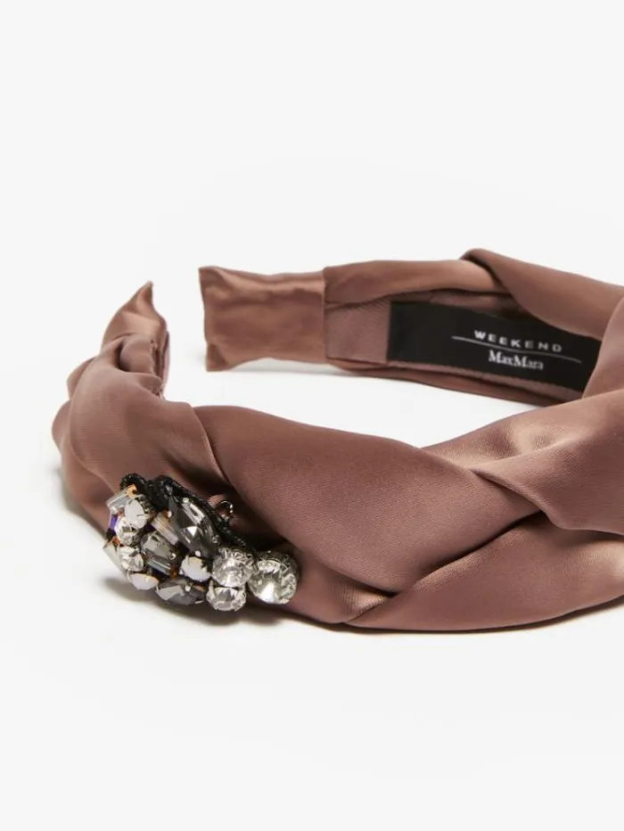Woman Satin Hairband Camel Maxmara Jewelry