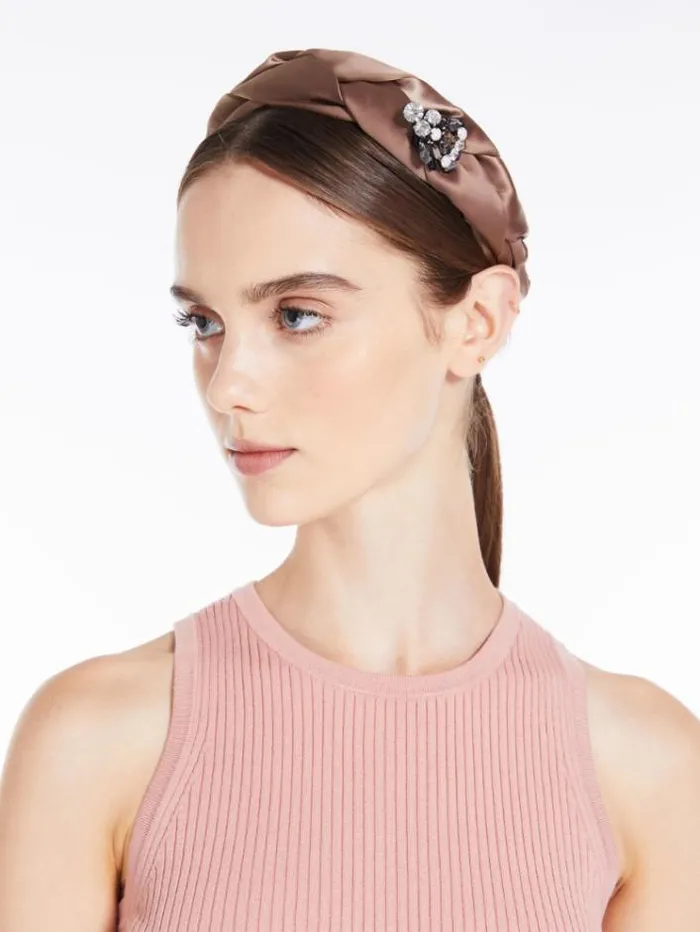 Woman Satin Hairband Camel Maxmara Jewelry Woman Satin Hairband Camel Maxmara Jewelry