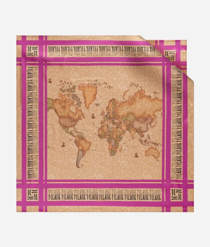 Woman Scarves and Shawls Alviero Martini Foulard With Logo Frame 9021590 Magenta Woman Scarves and Shawls Alviero Martini Foulard With Logo Frame 9021590 Magenta