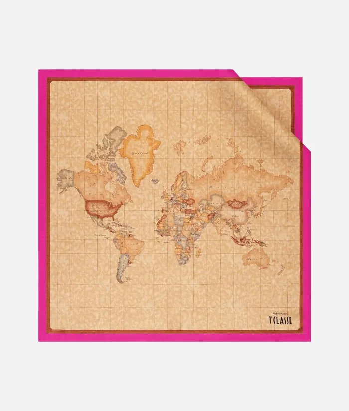 Woman Scarves and Shawls Alviero Martini Geo Classic Foulard 7021570 Magenta