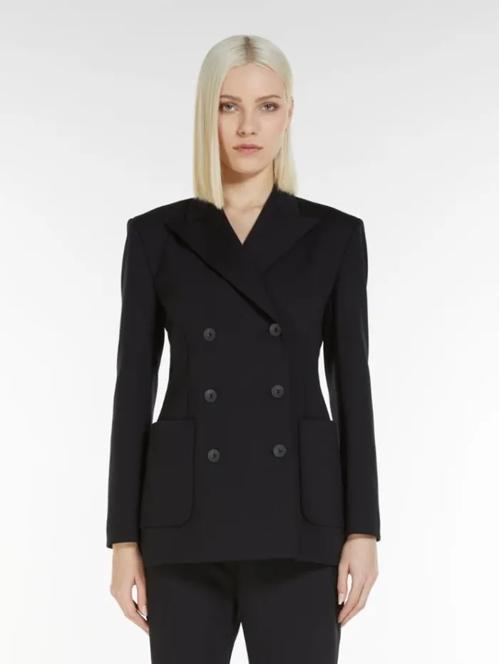 Woman Scuba Jersey Jacket Black Maxmara Suit
