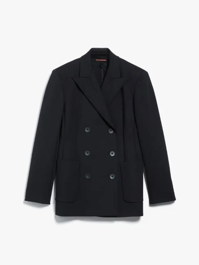 Woman Scuba Jersey Jacket Black Maxmara Suit Woman Scuba Jersey Jacket Black Maxmara Suit
