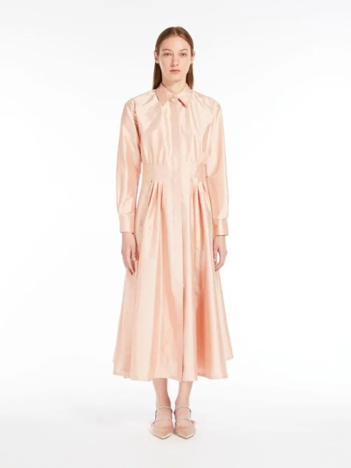 Woman Shantung Shirt Dress Powder Maxmara Dresses