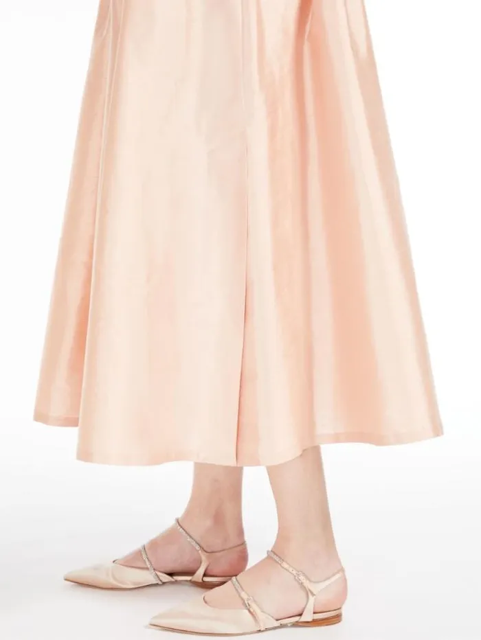 Woman Shantung Shirt Dress Powder Maxmara Dresses Woman Shantung Shirt Dress Powder Maxmara Dresses