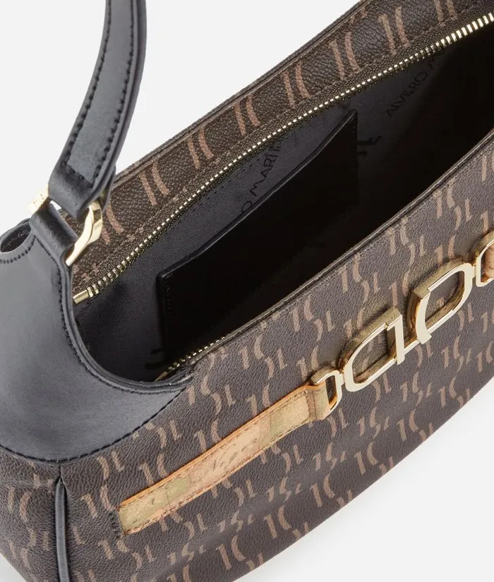 Woman Shoulder Bags Alviero Martini 3d Monogram Shoulder Bag Black