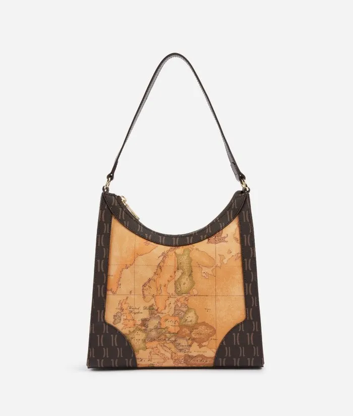 Woman Shoulder Bags Alviero Martini Geo Iconic Mix Shoulder Bag Chocolate