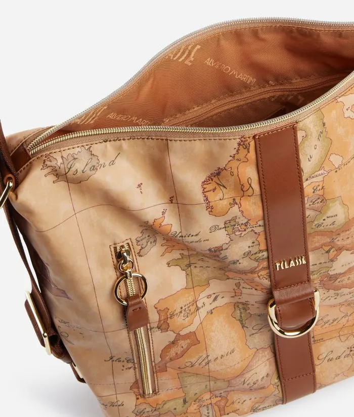 Woman Shoulder Bags Alviero Martini Social Soft Dual Wearability Shoulder Bag Chestnut
