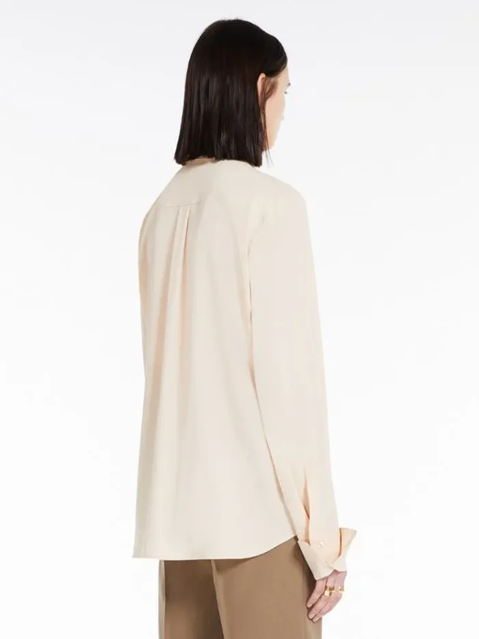 Woman Silkblend Shirt Powder Maxmara Shirts And Tops Woman Silkblend Shirt Powder Maxmara Shirts And Tops