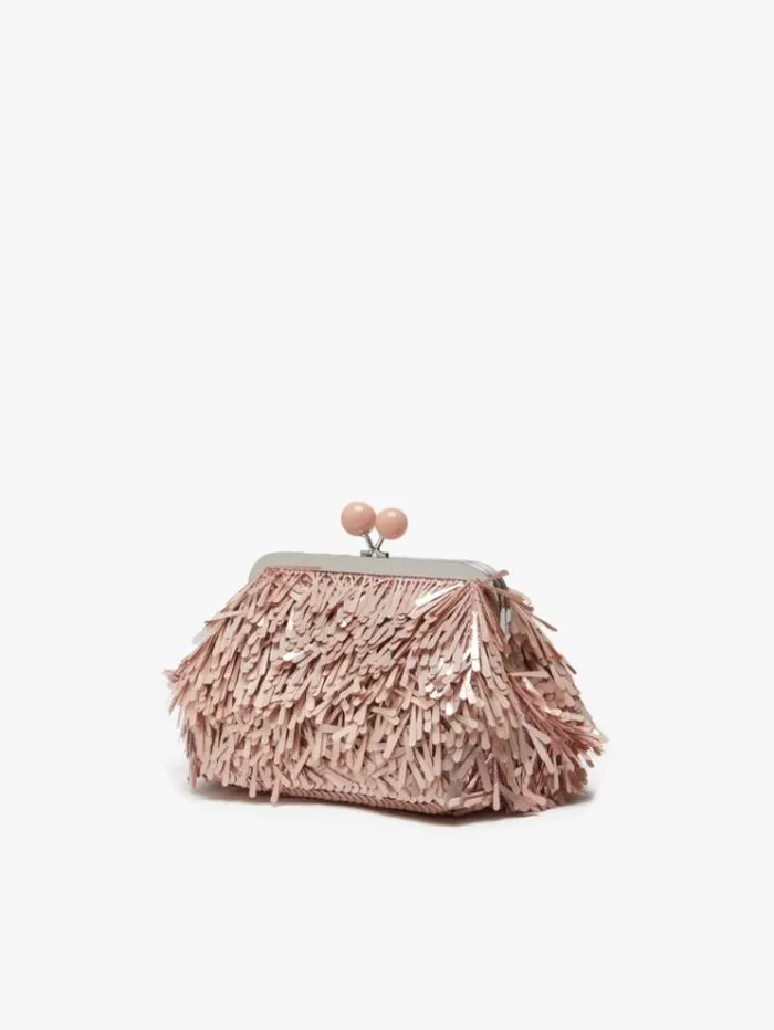 Woman Small Pasticcino Bag With Sequins Pink Maxmara Weekend Bag
