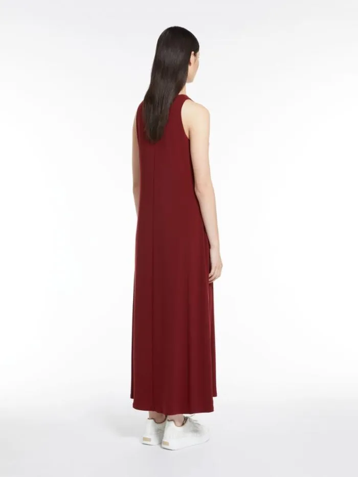 Woman Stretch Jersey Aline Dress Brick Red Maxmara Dresses
