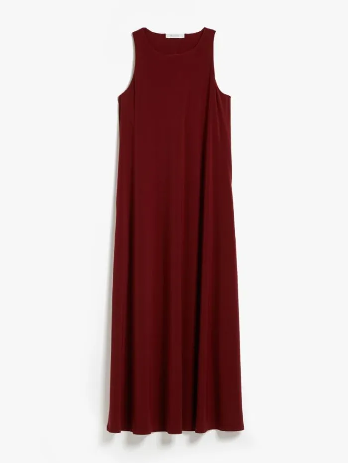 Woman Stretch Jersey Aline Dress Brick Red Maxmara Dresses