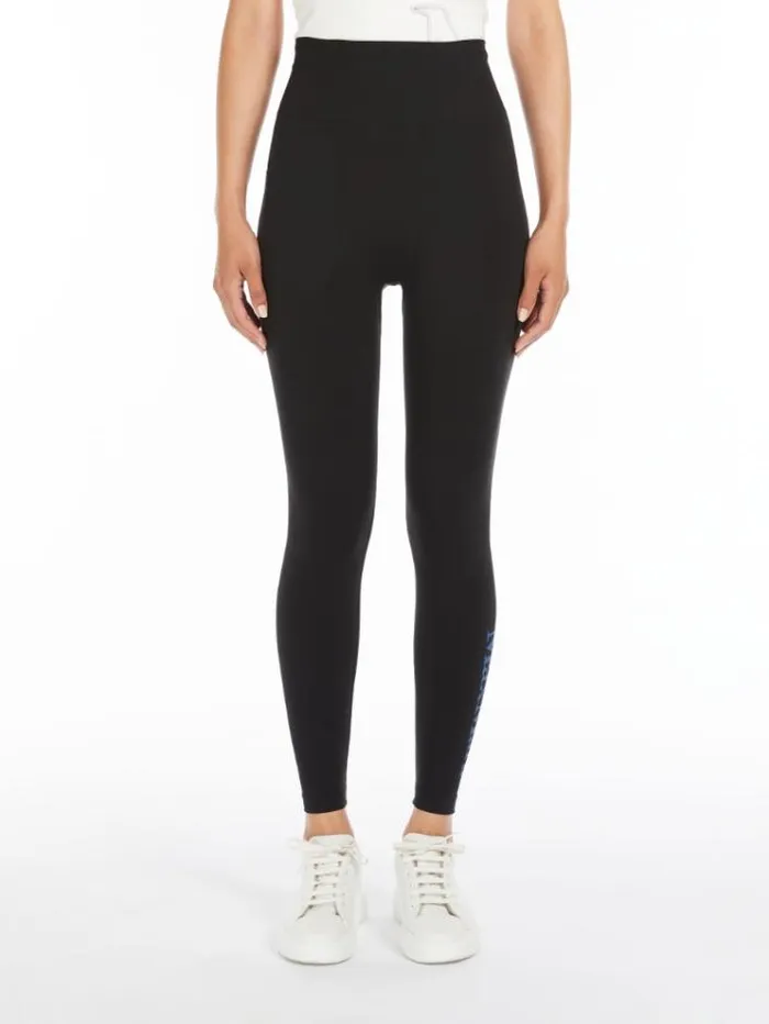 Woman Technical Fabric Leggings Black Maxmara Trousers