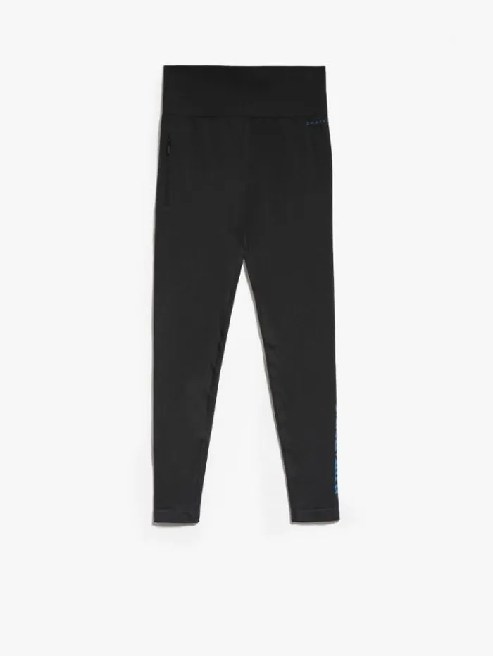 Woman Technical Fabric Leggings Black Maxmara Trousers Woman Technical Fabric Leggings Black Maxmara Trousers