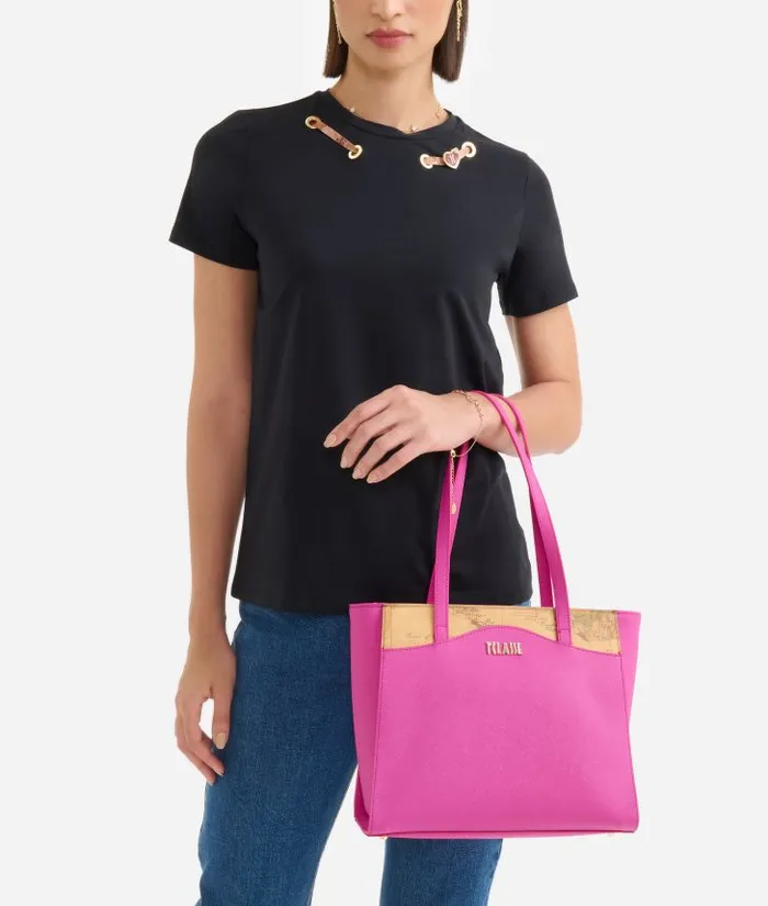 Woman Totes Alviero Martini Digital City Medium Shopper Bag Magenta