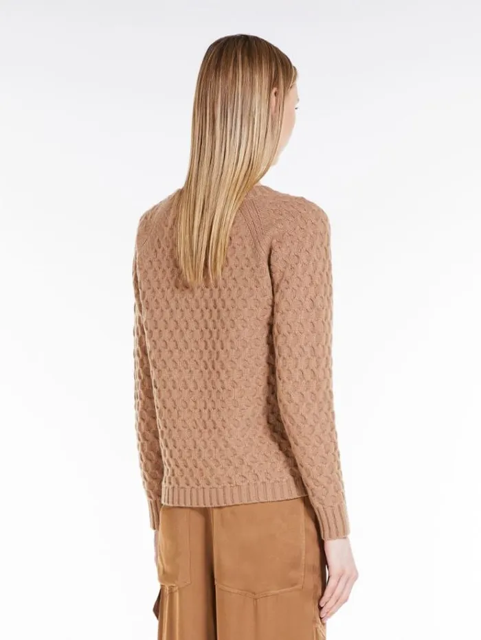 Woman Wool And Cashmere Yarn Sweater Camel Maxmara Knitwear And Sweatshirts Woman Wool And Cashmere Yarn Sweater Camel Maxmara Knitwear And Sweatshirts