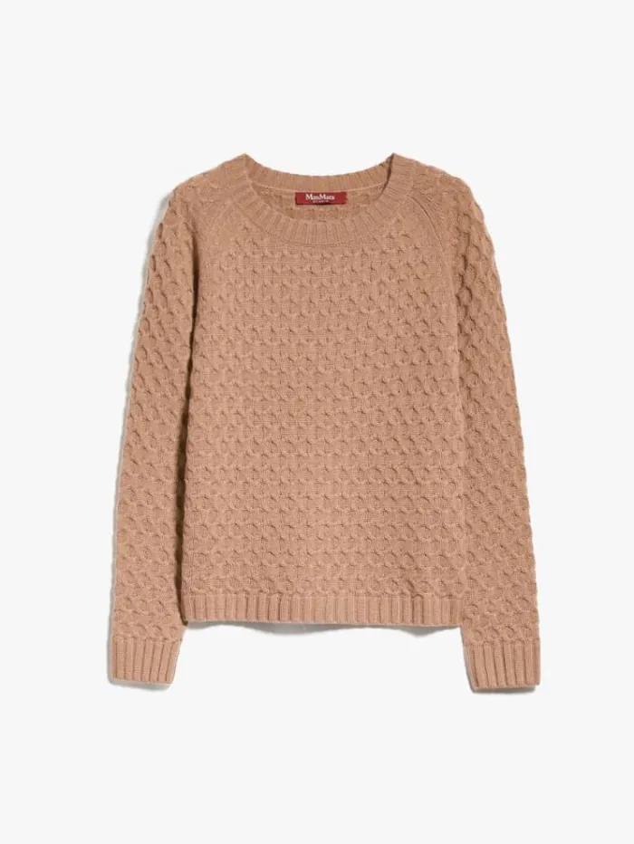Woman Wool And Cashmere Yarn Sweater Camel Maxmara Knitwear And Sweatshirts Woman Wool And Cashmere Yarn Sweater Camel Maxmara Knitwear And Sweatshirts