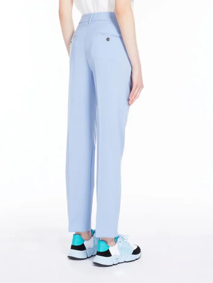 Woman Wool Cigarettecut Trousers Light Blue Maxmara Suit Woman Wool Cigarettecut Trousers Light Blue Maxmara Suit